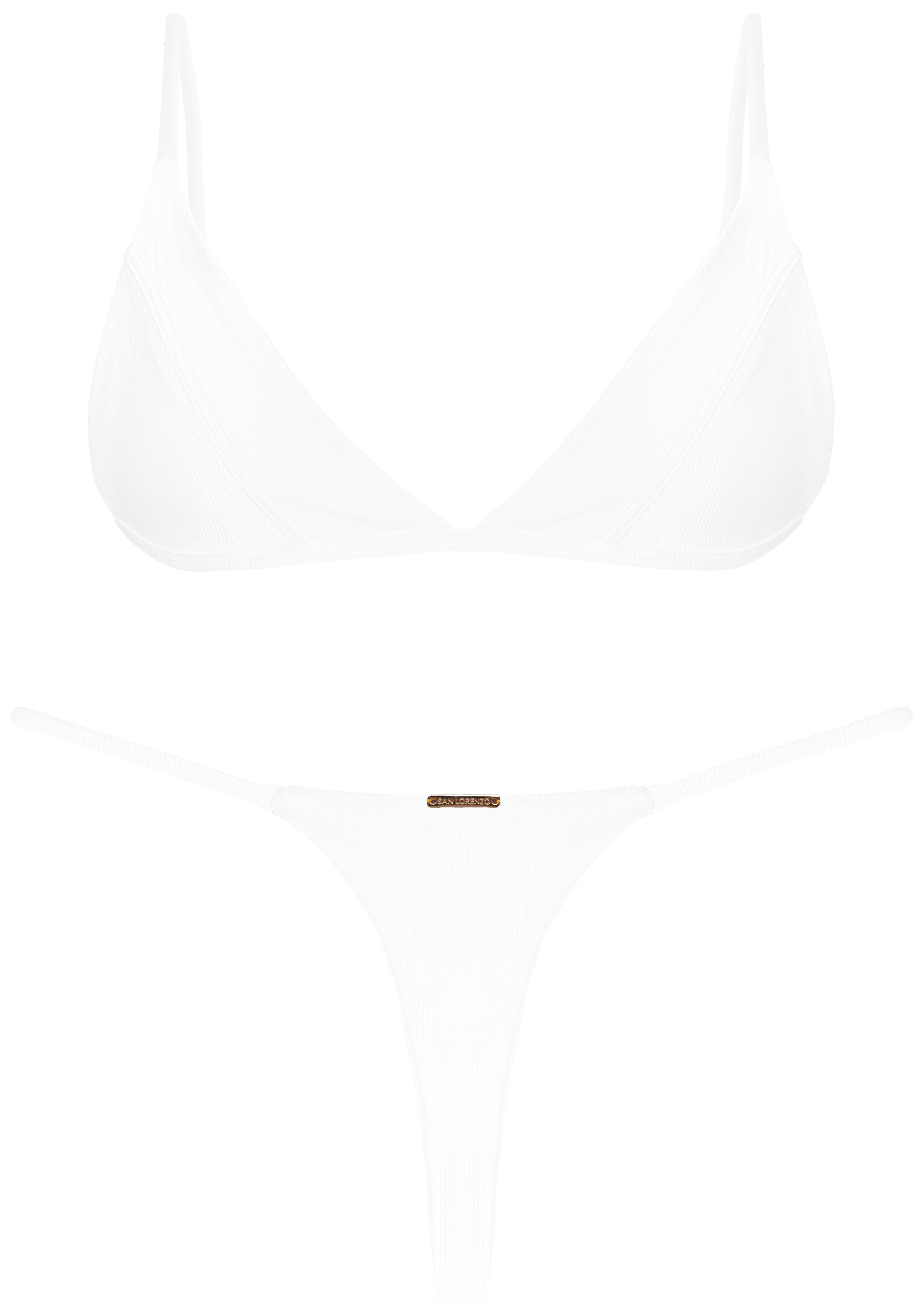 Paradiso Seashell White Bra Halter Bikini Top