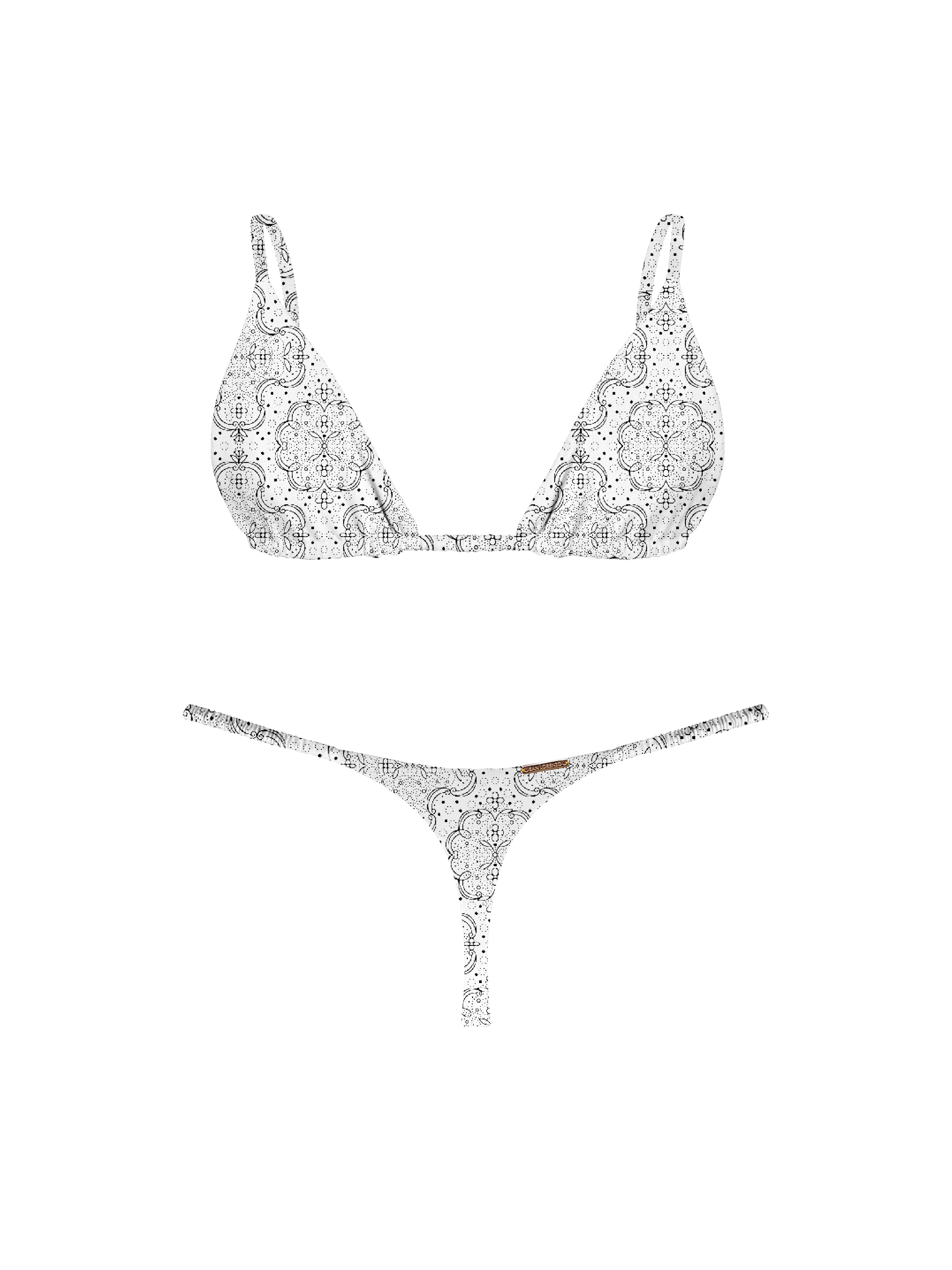 Marrakesh Moroccan Ruched Thin Brief Bikini Bottom